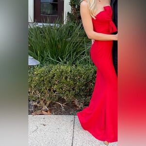Red wedding guest dress